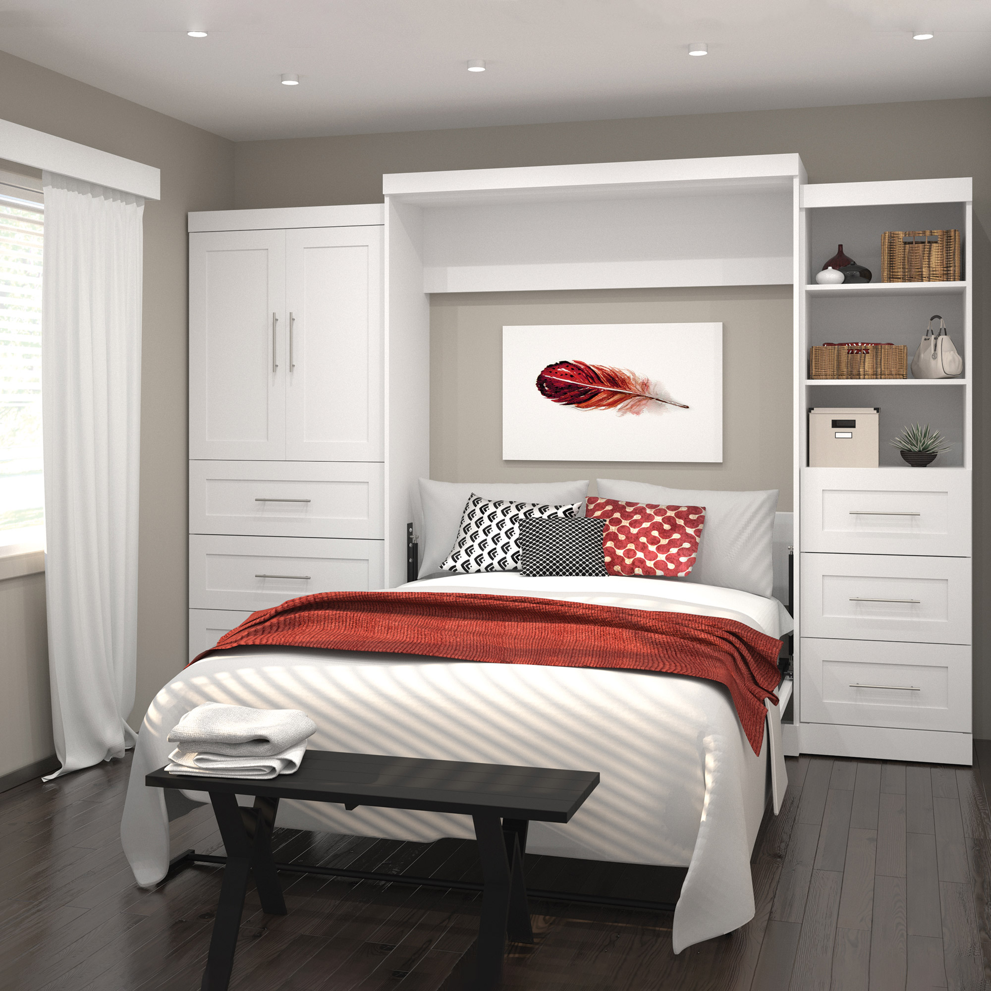 Boutique Queen Wall Bed with One 36