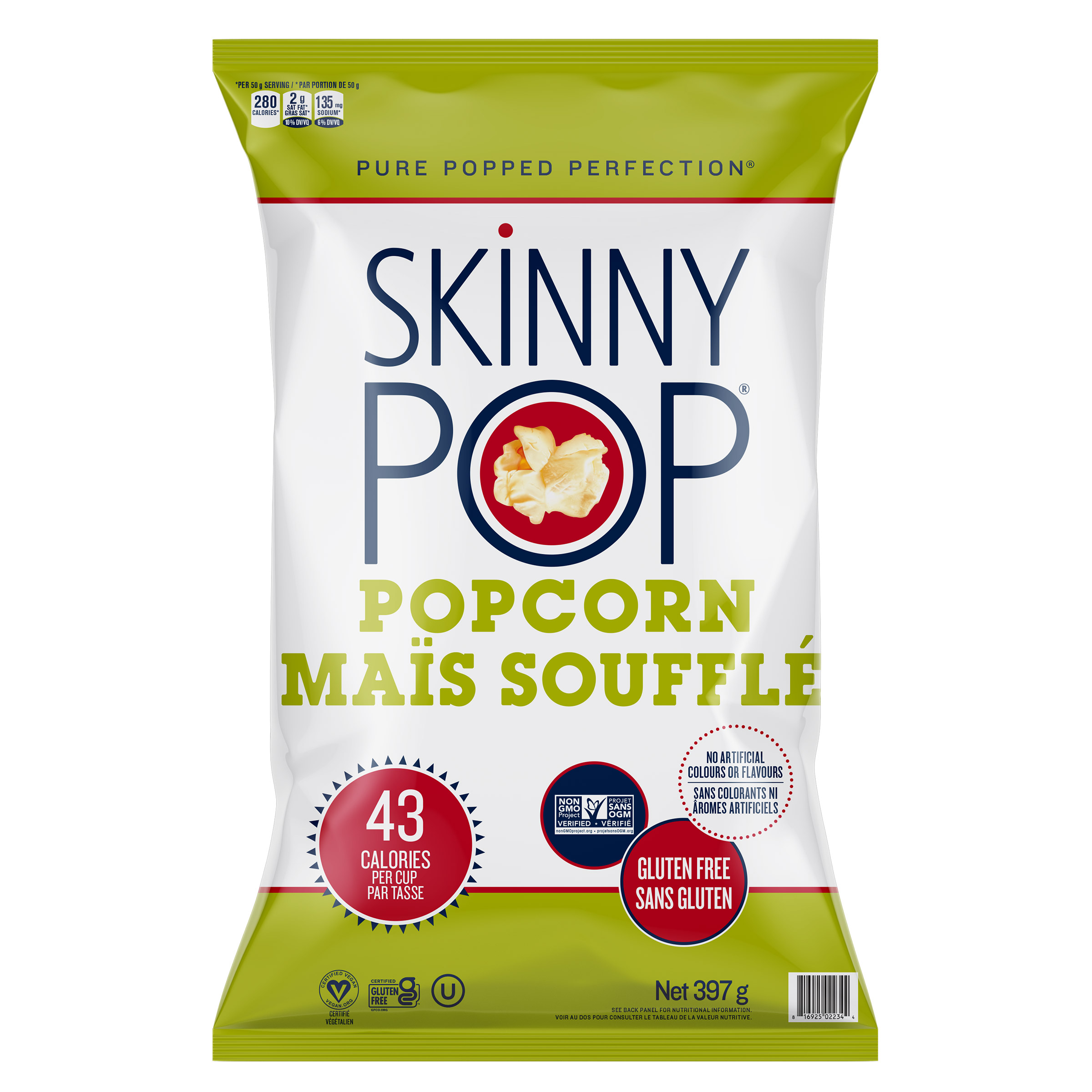 SkinnyPop - Popcorn, 397 g