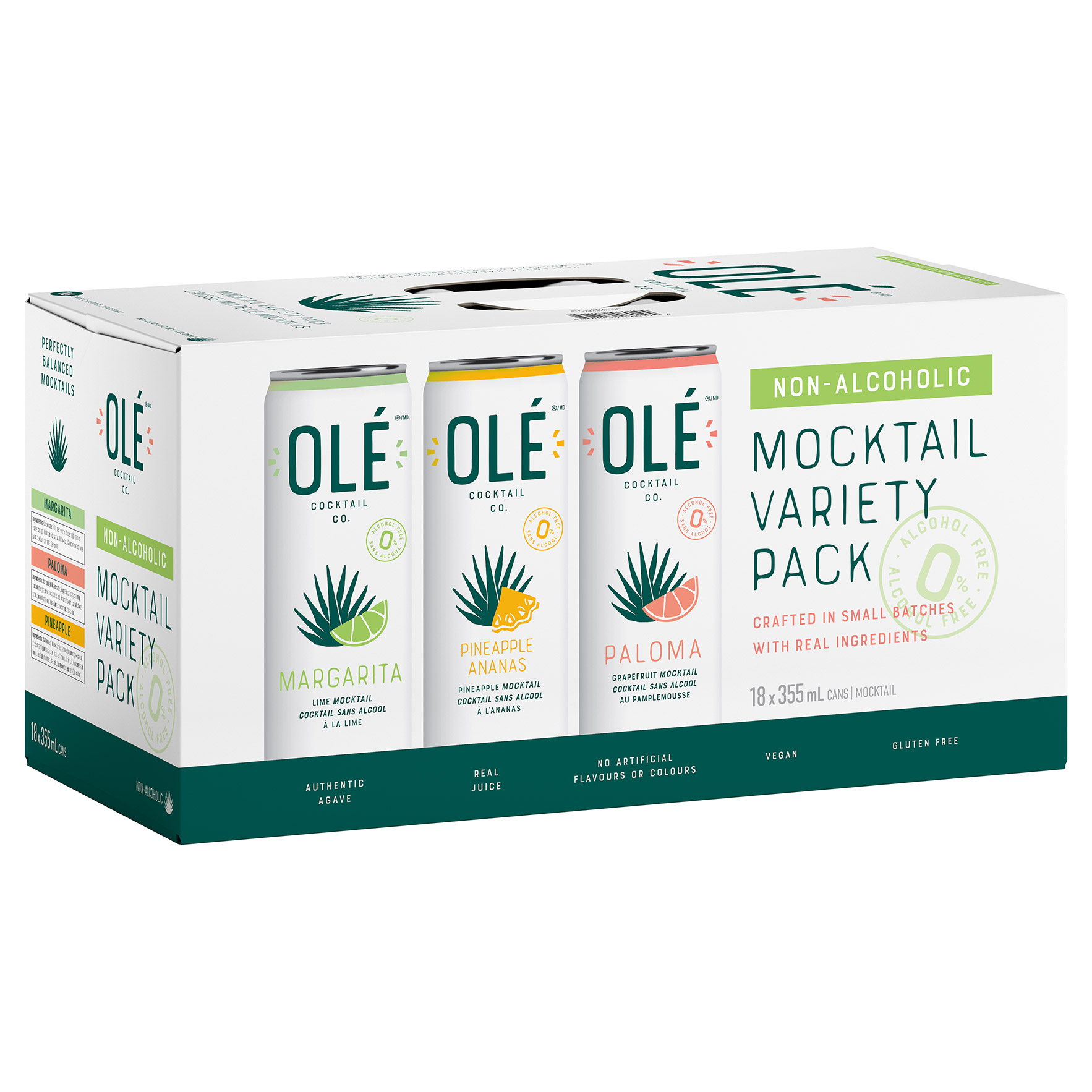 OLÉ Mocktail Variety Pack, 355 mL 18-pack | Costco