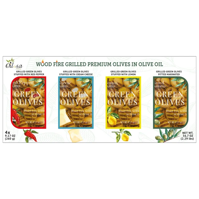 OIL & SA GRILLED STUFF OLIVES 36.7 OUNCES