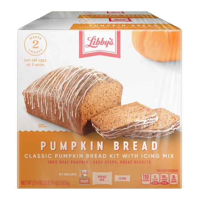 LIBBY'S PUMPKIN BREAD KIT 2/57.75 OZ