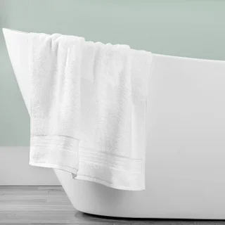PURELY INDULGENT WHITE BATH TOWEL 30" X 58"