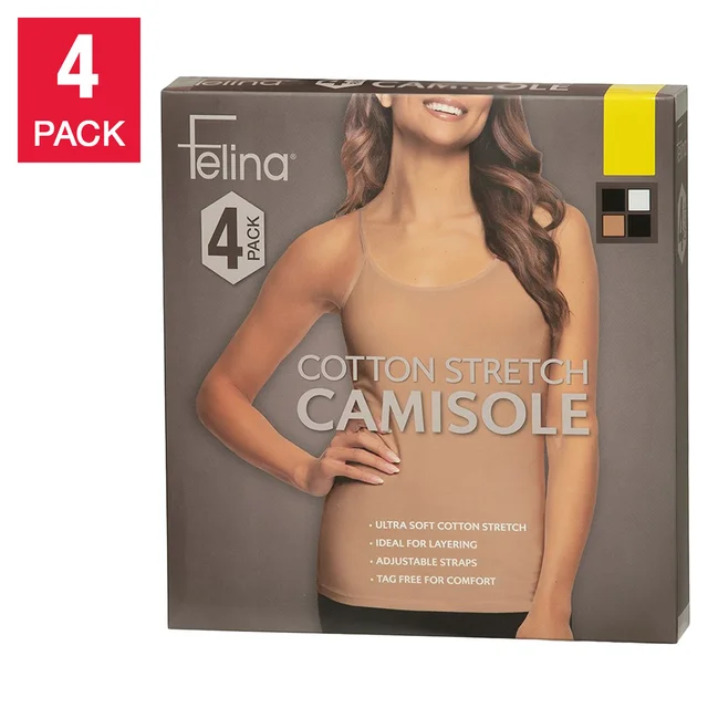FELINA + WOMEN'S CAMISOLE 4PK