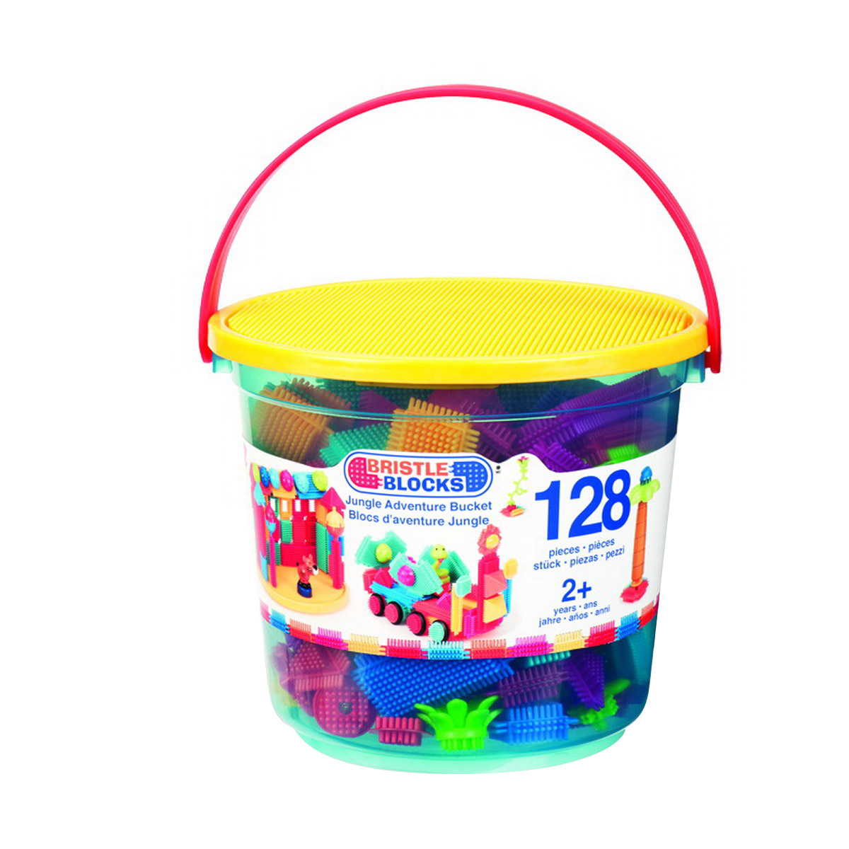 Battat Bristle Blocks 128-piece Jungle Adventure Bucket | Costco