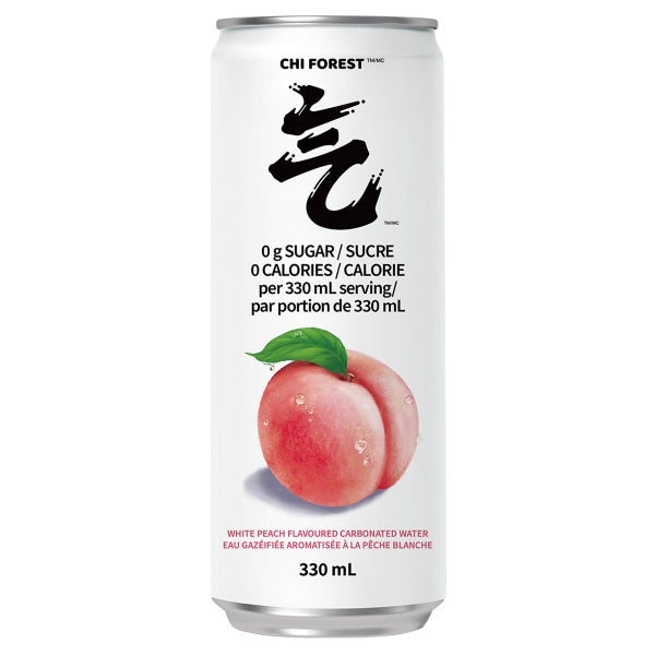 CHI FOREST Sparkling Water White Peach 330 mL 24-pack | Costco CHI FOREST Sparkling Water White Peach 330 mL 24-pack | Costco