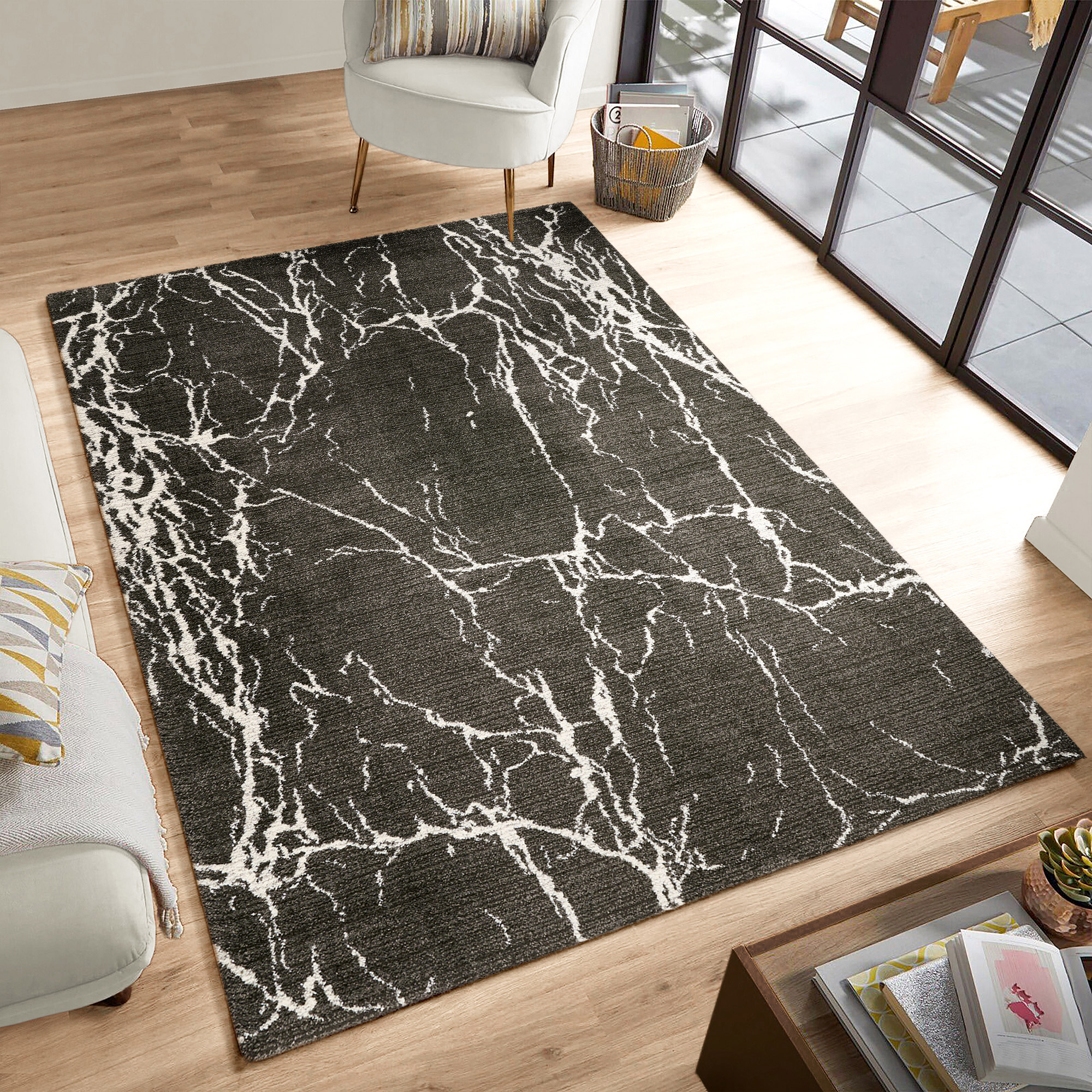 Foxwood Cozy Area Rug Collection  Radley Charcoal