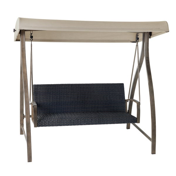 Agio Cameron Woven Patio Swing with Fabric Canopy | Costco Agio Cameron Woven Patio Swing with Fabric Canopy | Costco