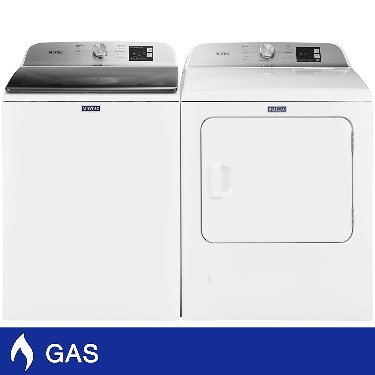 Maytag 4.8 cu. ft. Washer and 7.0 cu. ft. GAS Dryer with Wrinkle Control
