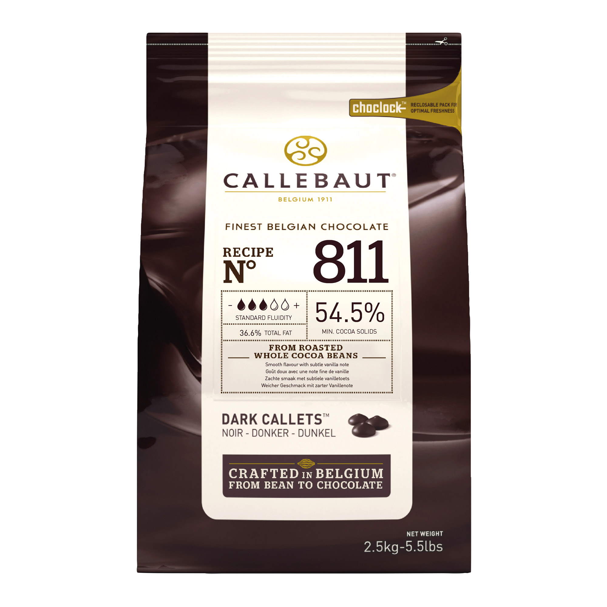 Callebaut Dark Callets 54.5% Chocolate, 2.5 Kg