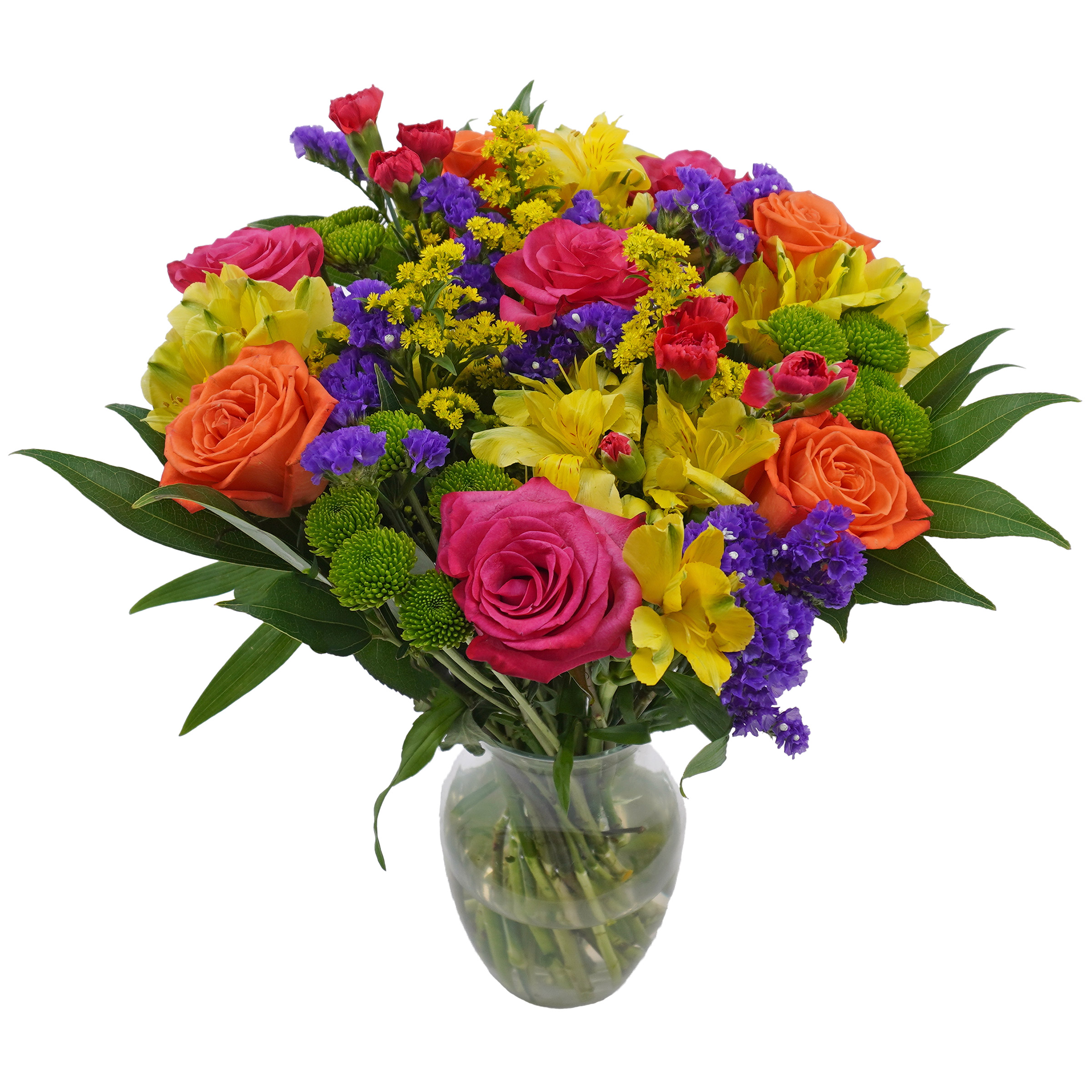 Cheerful Day Bouquet with Vase