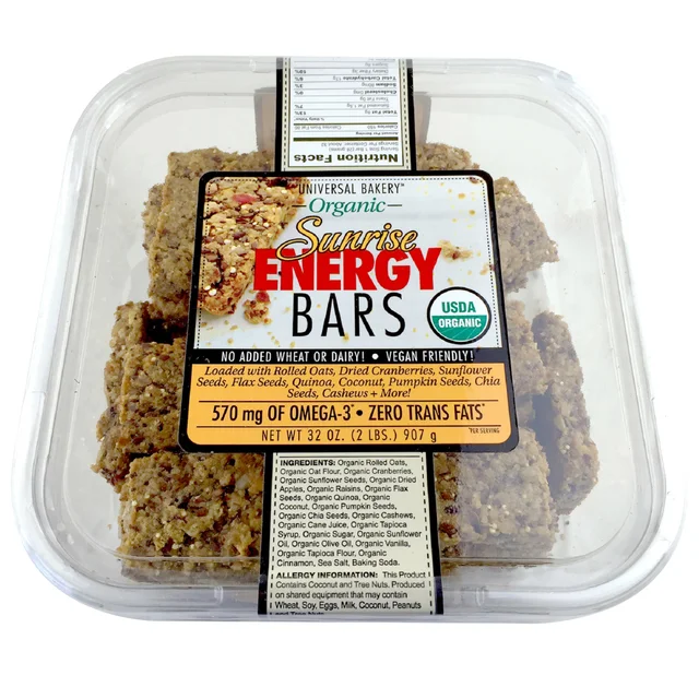 Universal Bakery Organic Sunrise Bars, 2 lbs