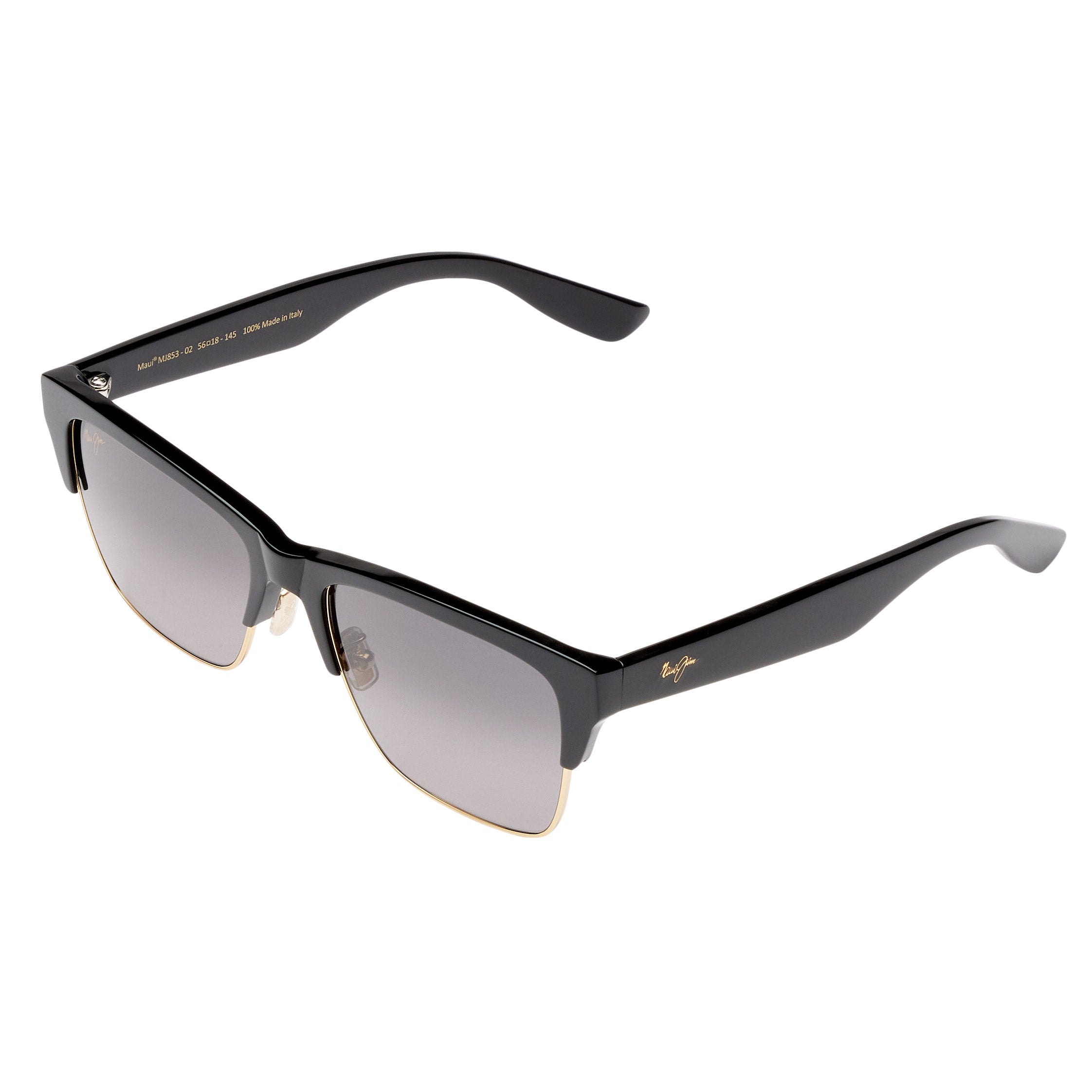 Maui Jim PERICO MJ853 Black Gloss with Gold MAUI JIM PERICO 56mm MJ 853-10 TORTOISE GOLD HCL BRONZE  main image 3