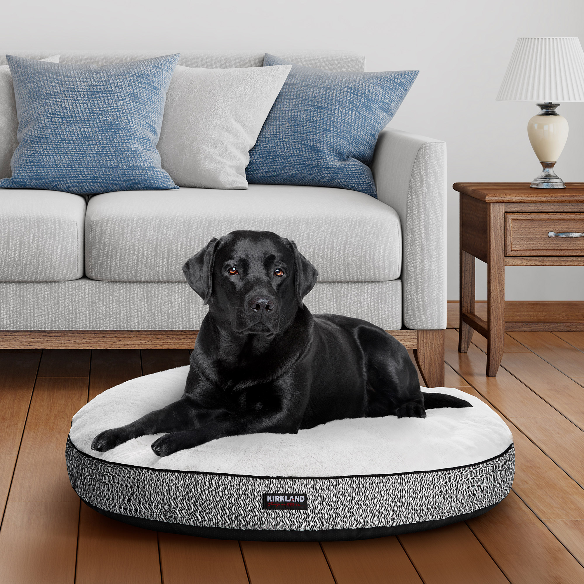 Kirkland Signature 42” Round Pet Bed - Dark Gray