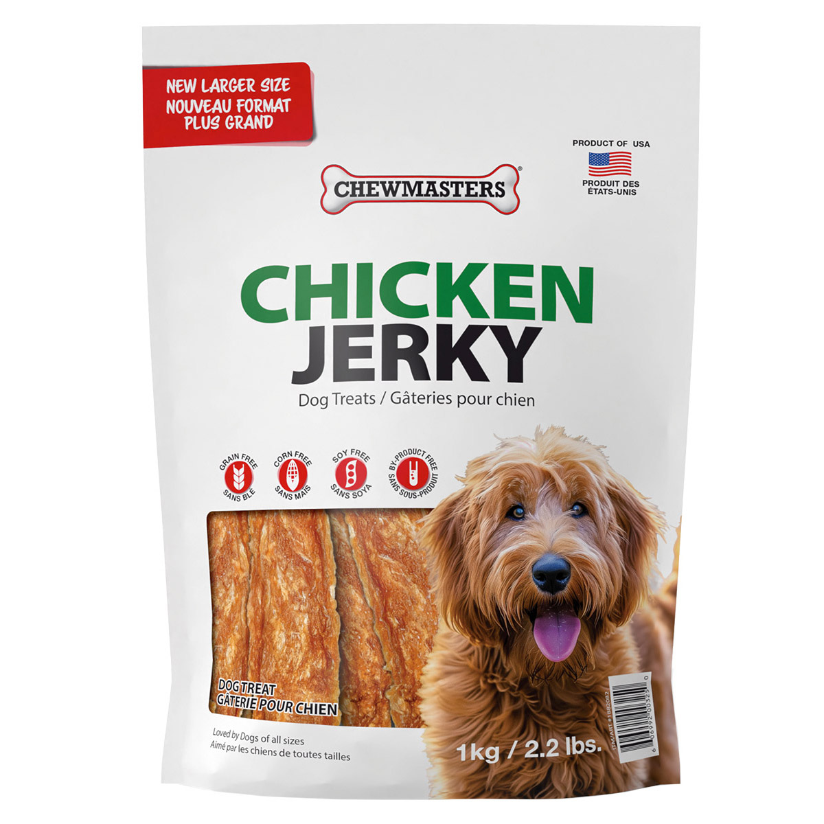 Chewmasters Chicken Jerky Treat for Dogs, 1 kg (2.2 lb.)