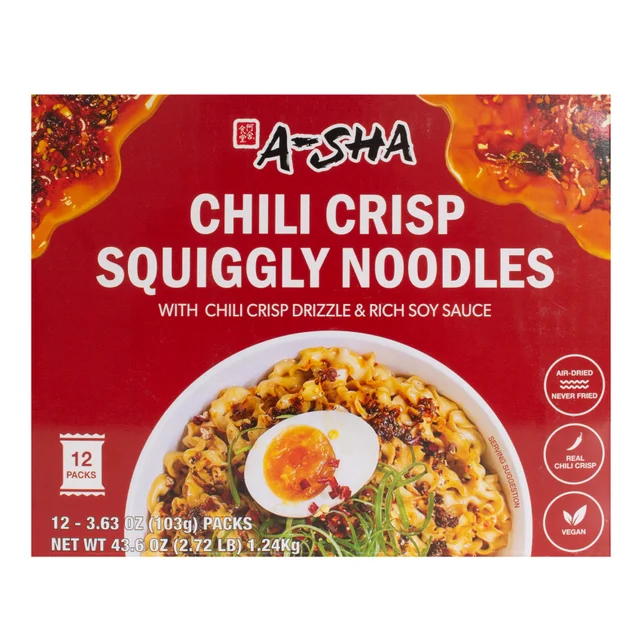 A-SHA CHILI CRUNCH NOODLES 12 COUNT 3.63 OZ EACH