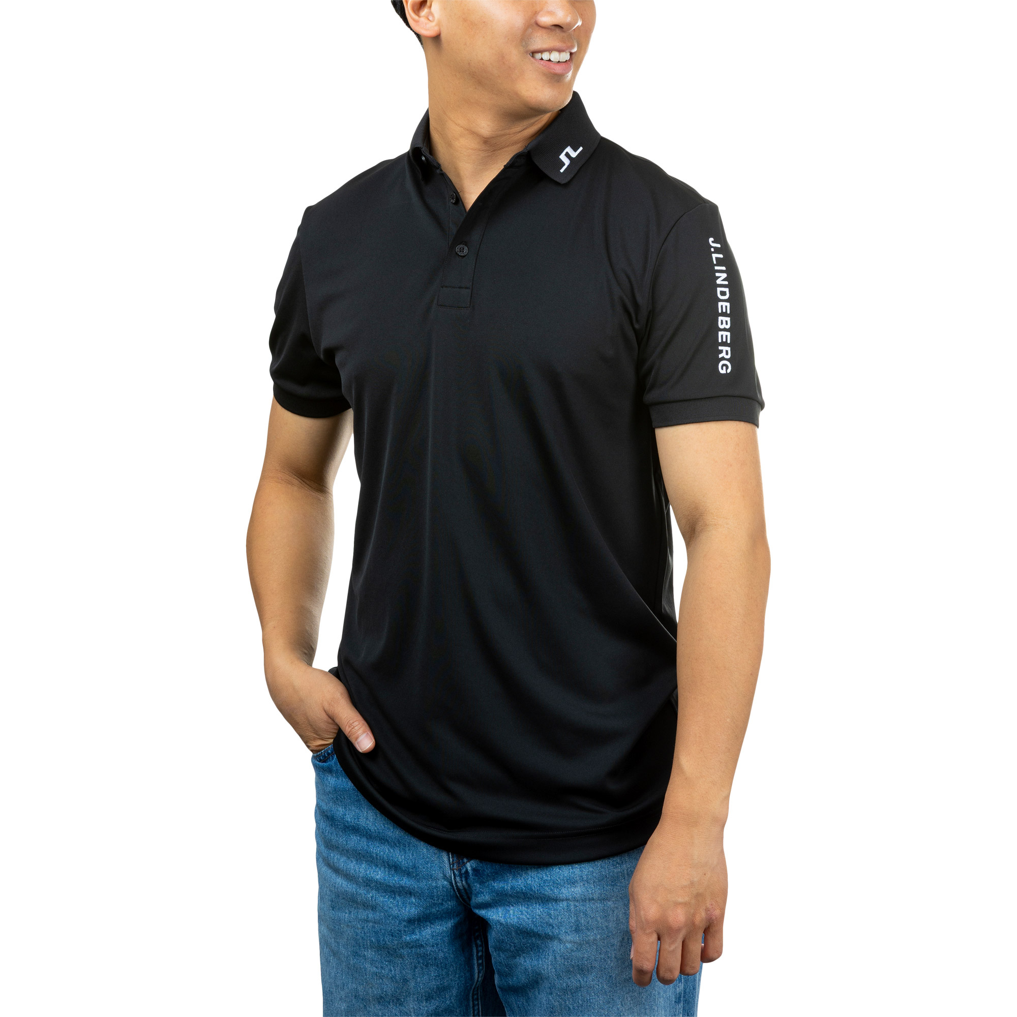 J. Lindeberg Men's Tour Tech Short Sleeve Polo
