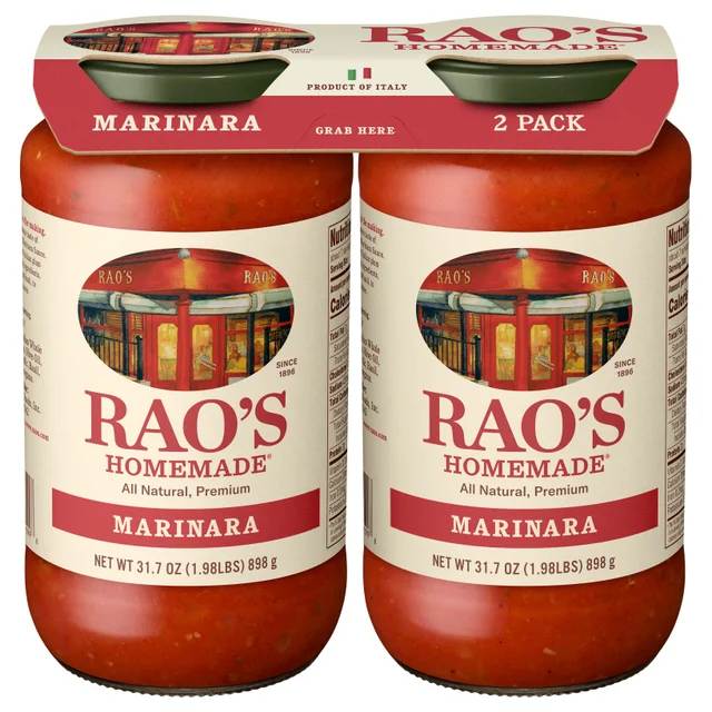 Rao's Homemade Marinara Sauce Made with Italian Tomatoes, 31.7 oz, 2-count