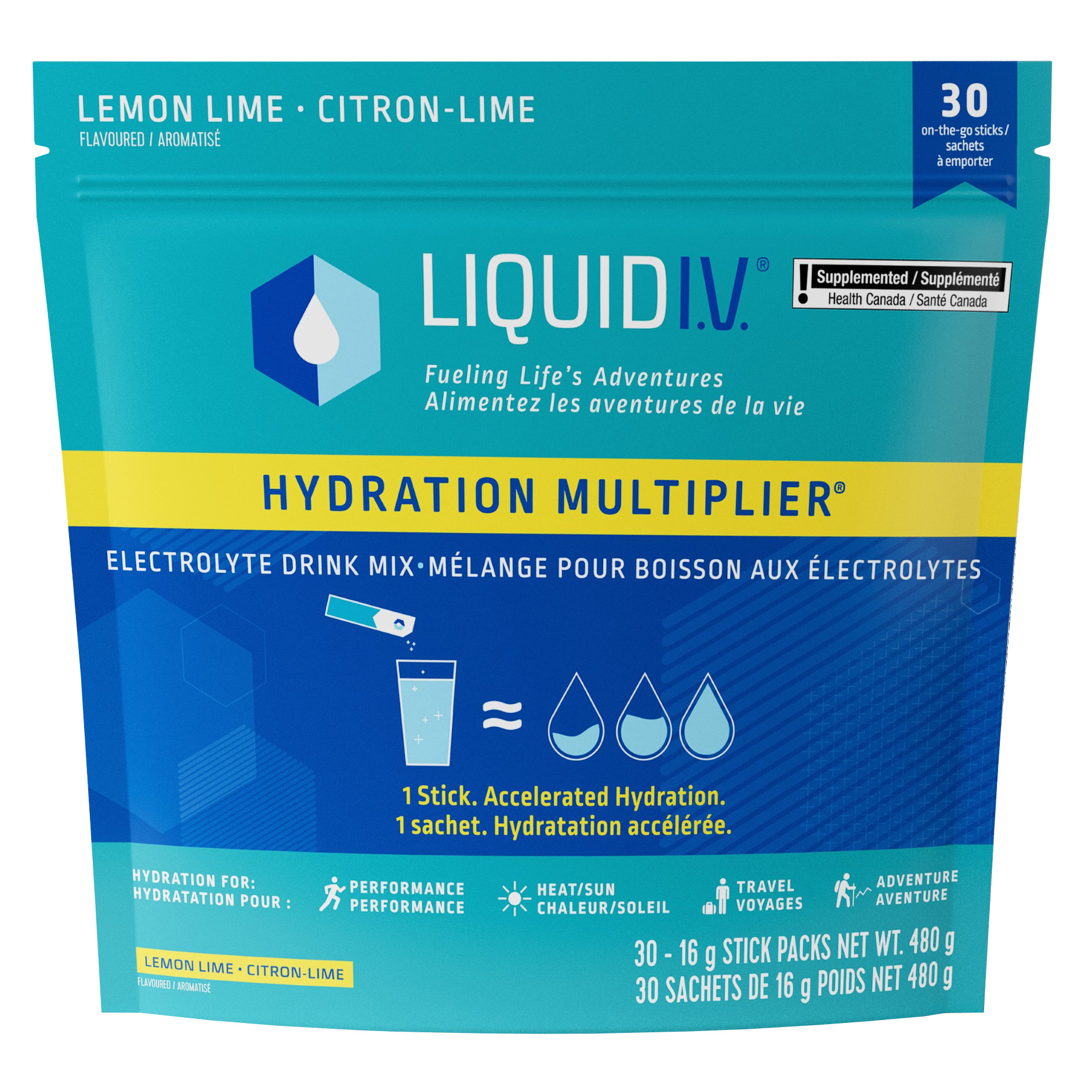 Liquid I.V. Lemon Lime, 30 x 16 g