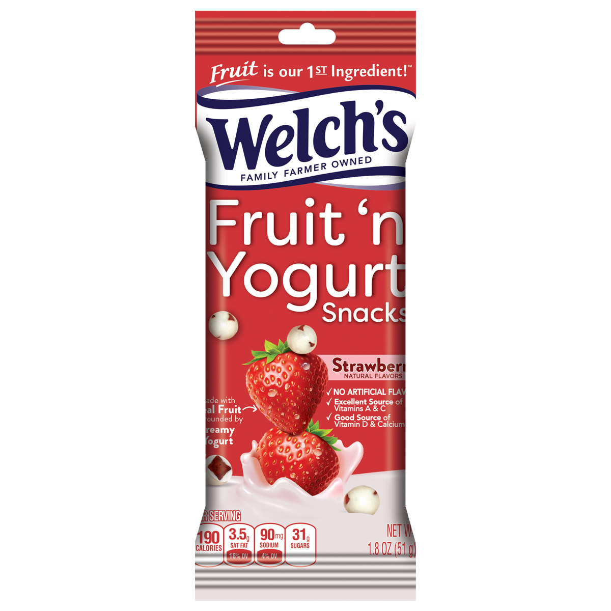 Welch's Fruit 'n Yogurt Snacks, Strawberry, 1.8 oz, 20-count | Costco