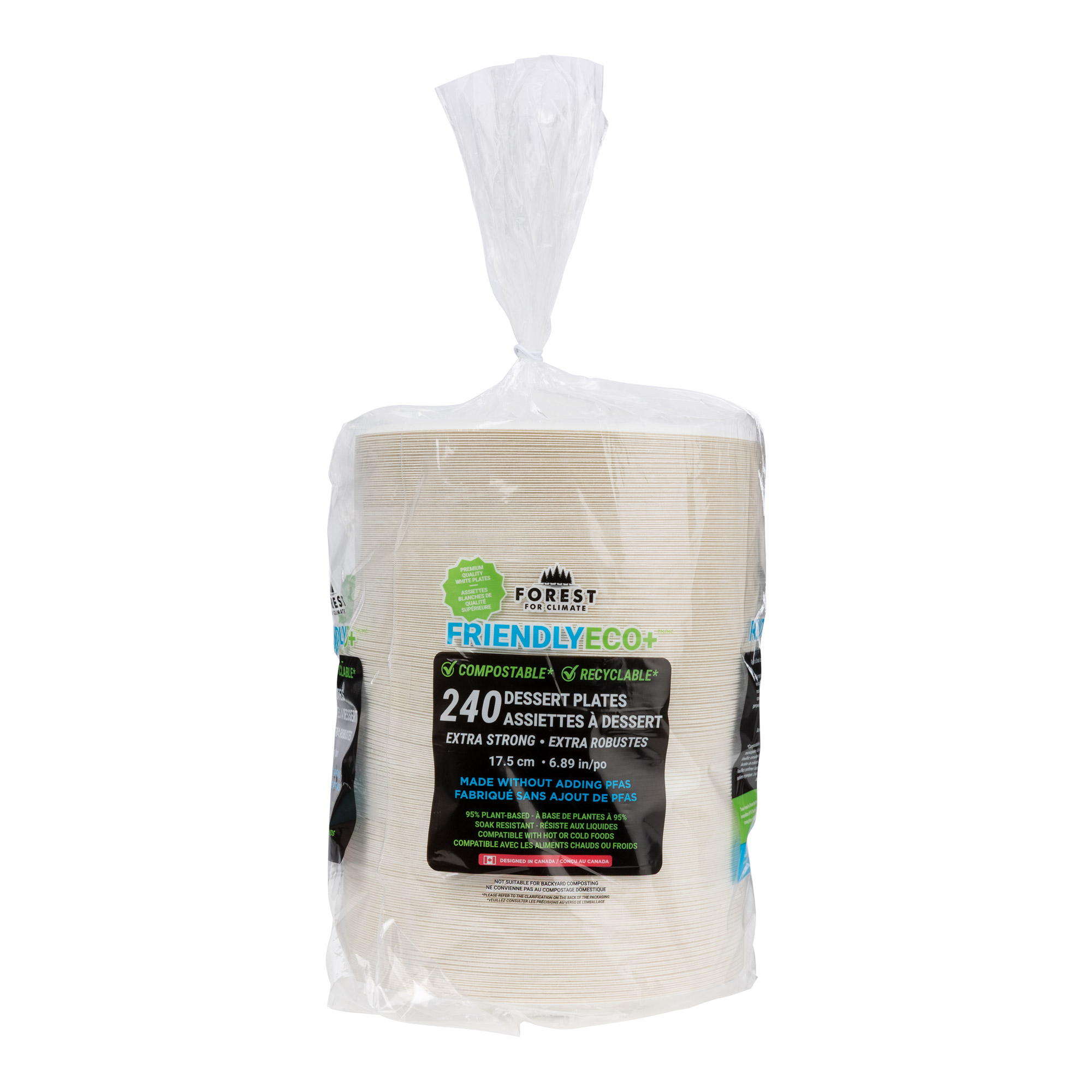 Forest For Climate Dessert 6 in. Plates, Pack of 240