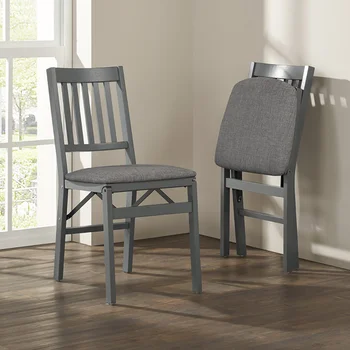 Stakmore Wood Folding Chair with Upholstered Seat, 2-pack Stakmore Wood Folding Chair with Upholstered Seat, 2-pack