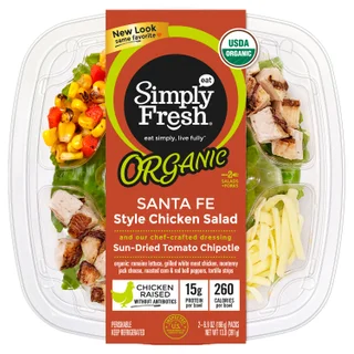 SIMPLY FRESH ORGANIC SANTA FE CHICKEN SALAD 2/6.9 OZ