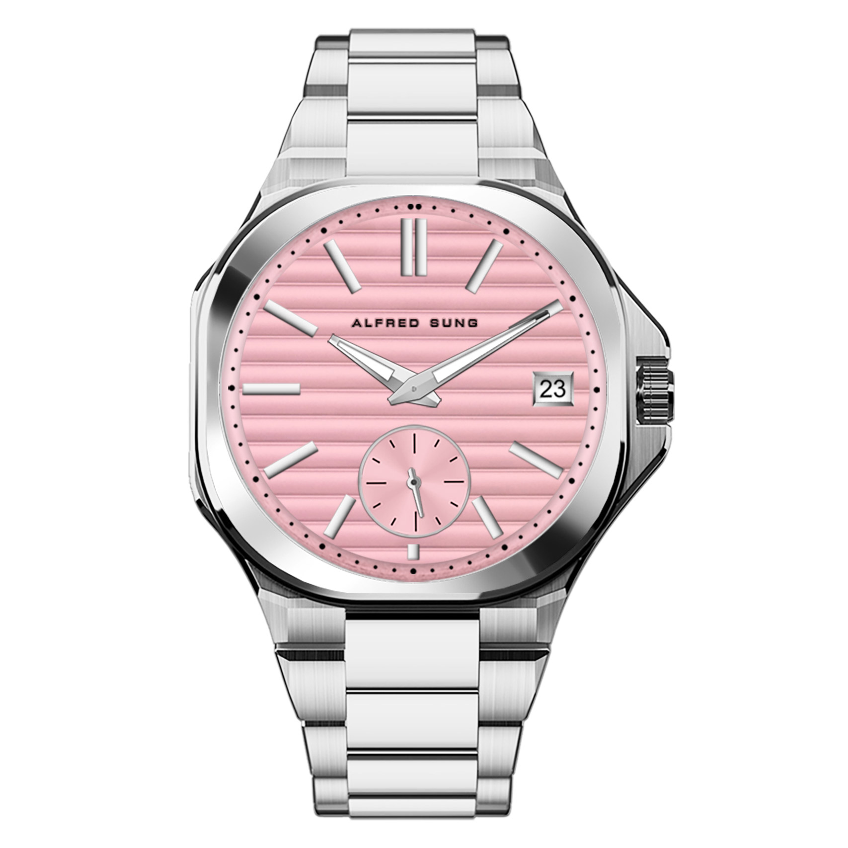 Alfred Sung Pink Dial Women's Watch