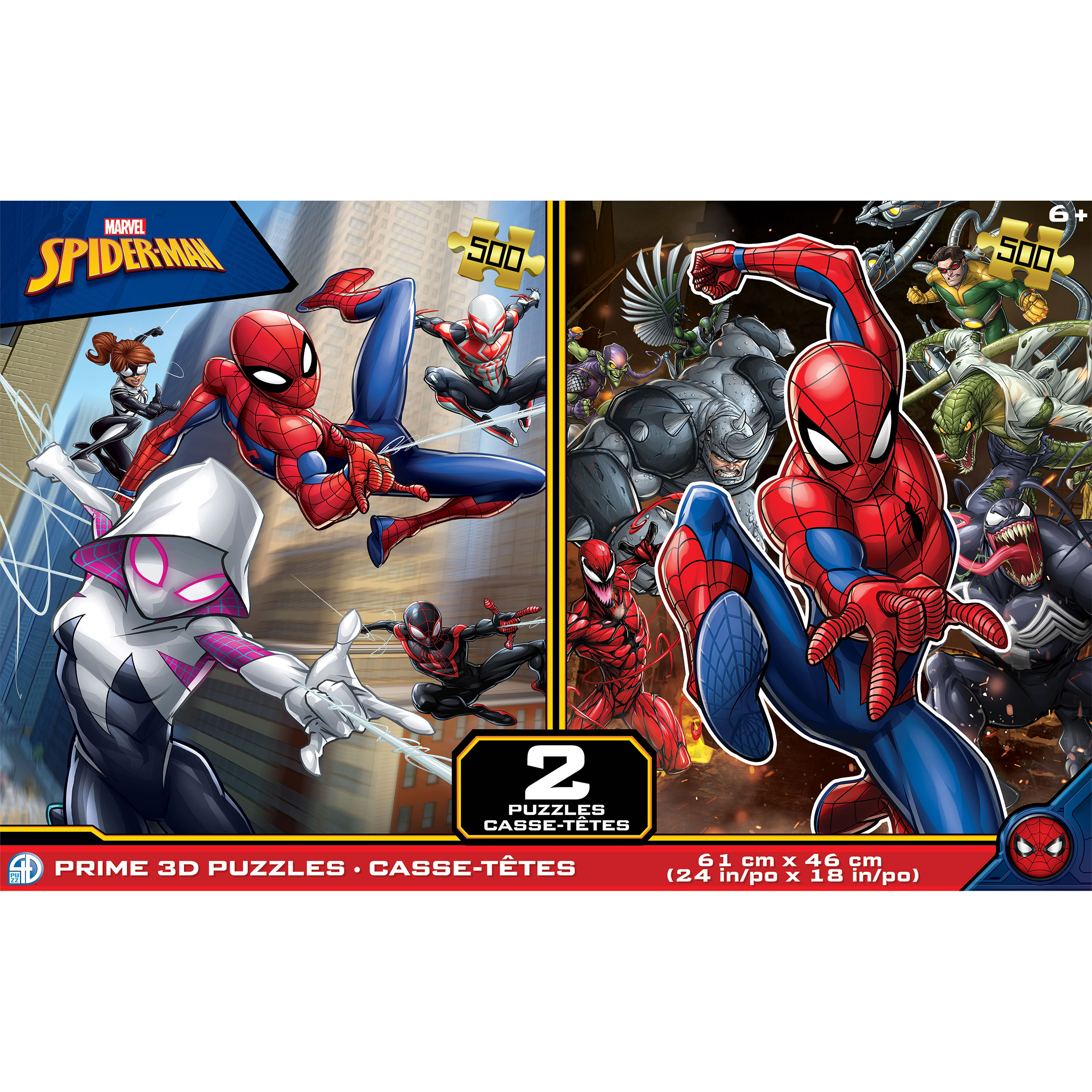 【新品】Marvel Kith Spider Man Jigsaw Puzzle Marvel Spiderman Lenticular Puzzles – Dual Pack | Costco