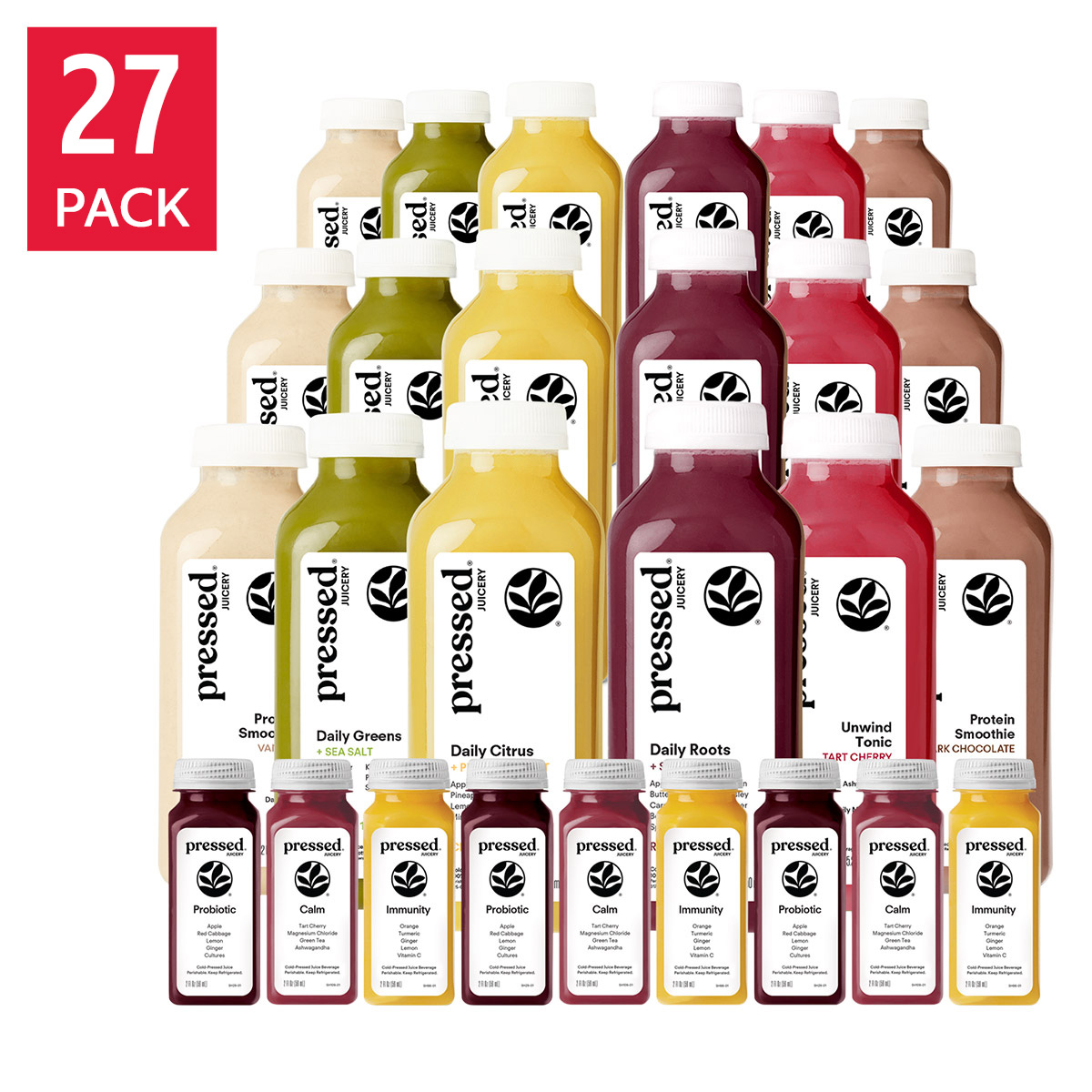 Pressed Juicery 3-day Juice + Protein Cleanse - 27 bottles, 18