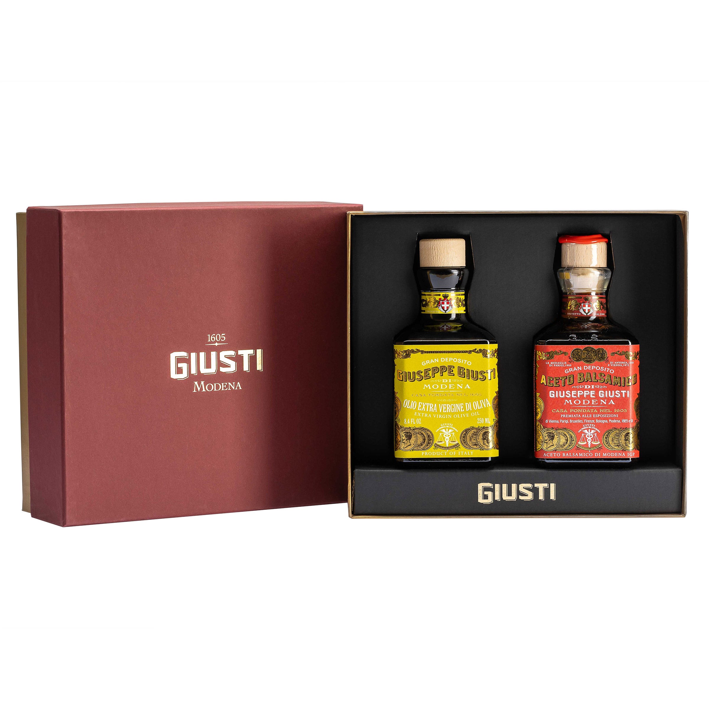 Giusti Balsamic Vinegar and Extra Virgin Olive Oil Duo Set, 2