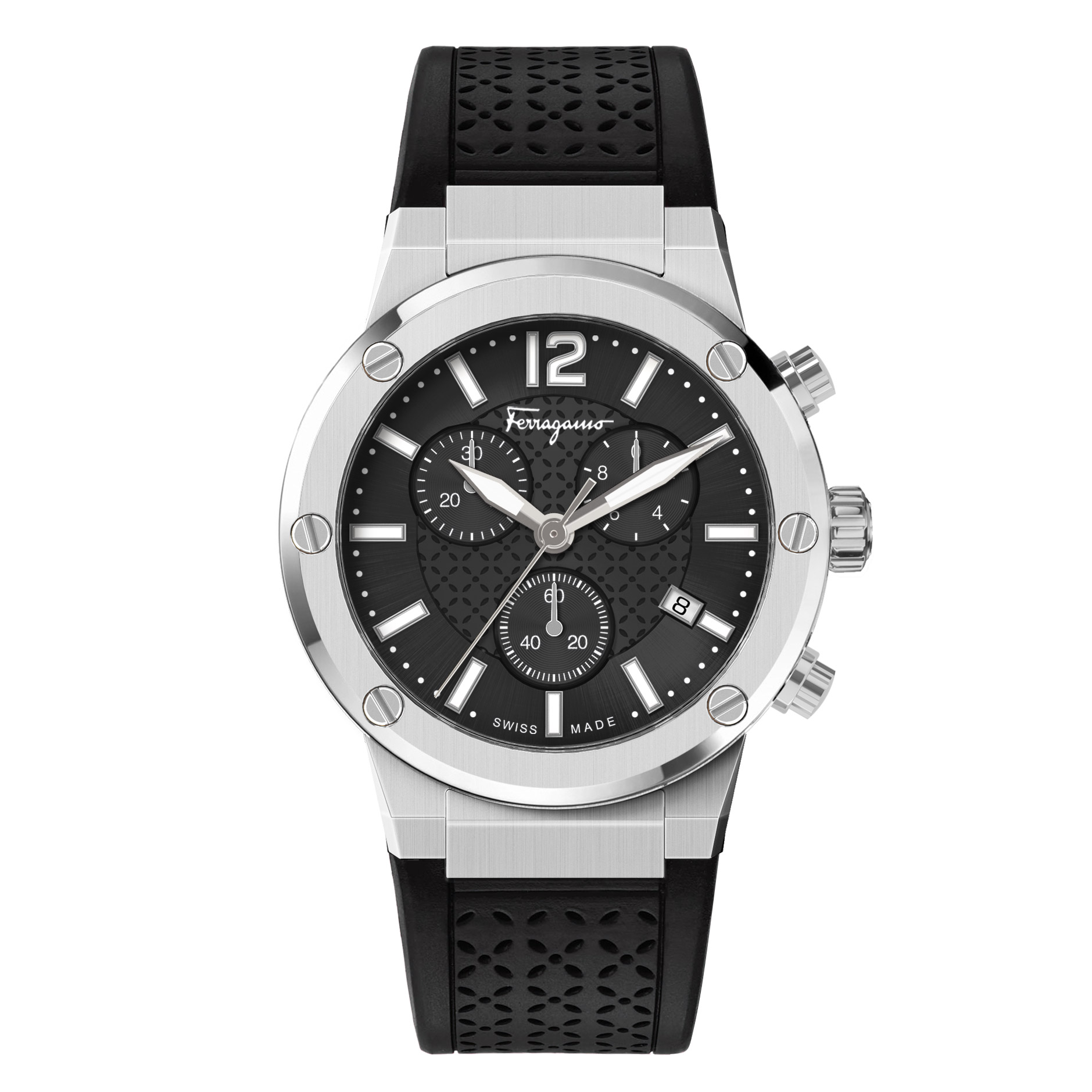 Ferragamo F-80 Chrono Black Dial Mens Watch