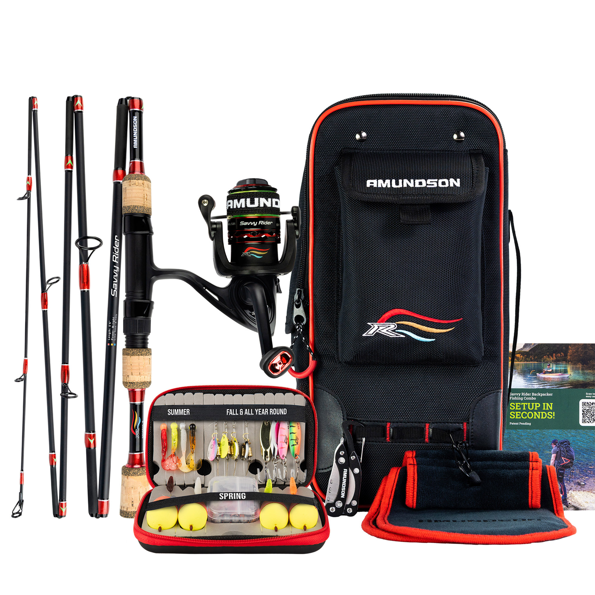 Amundson Savvy Rider Backpacker R6 Fishing Kit | Costco