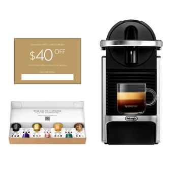 Nespresso Essenza Mini Espresso Machine by Breville, with Nespresso Essenza Mini Espresso Machine by Breville, with