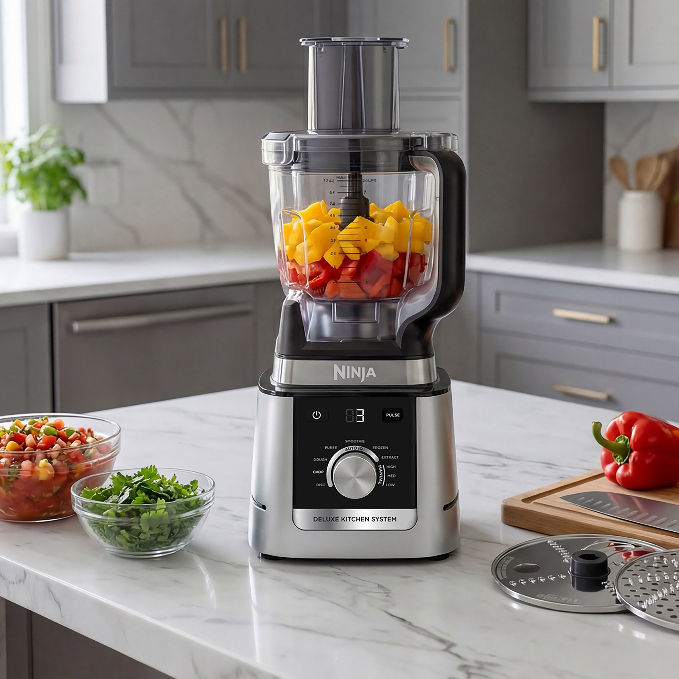 Ninja Deluxe Blender & Kitchen System with 88-oz. Pitcher, 9-Cup