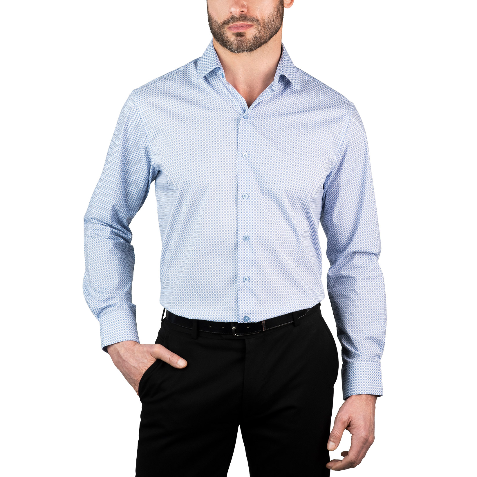 lucky brand men's dress shirts Lucky Brand Men's Stretch Slim Fit Dress Shirt - S 32/33