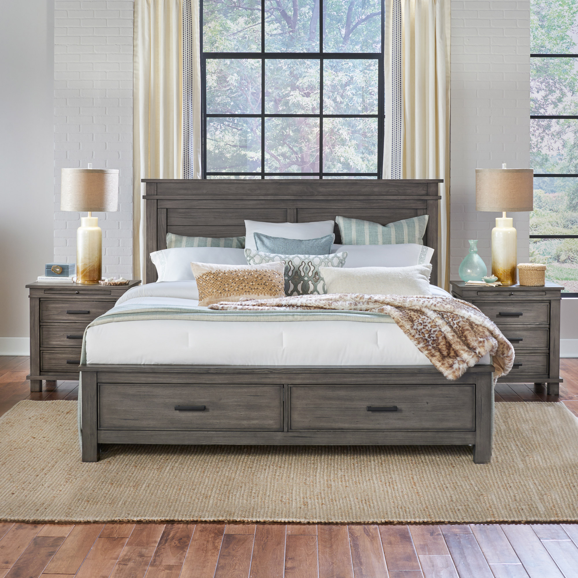 Solid Wood Upholstered Beds