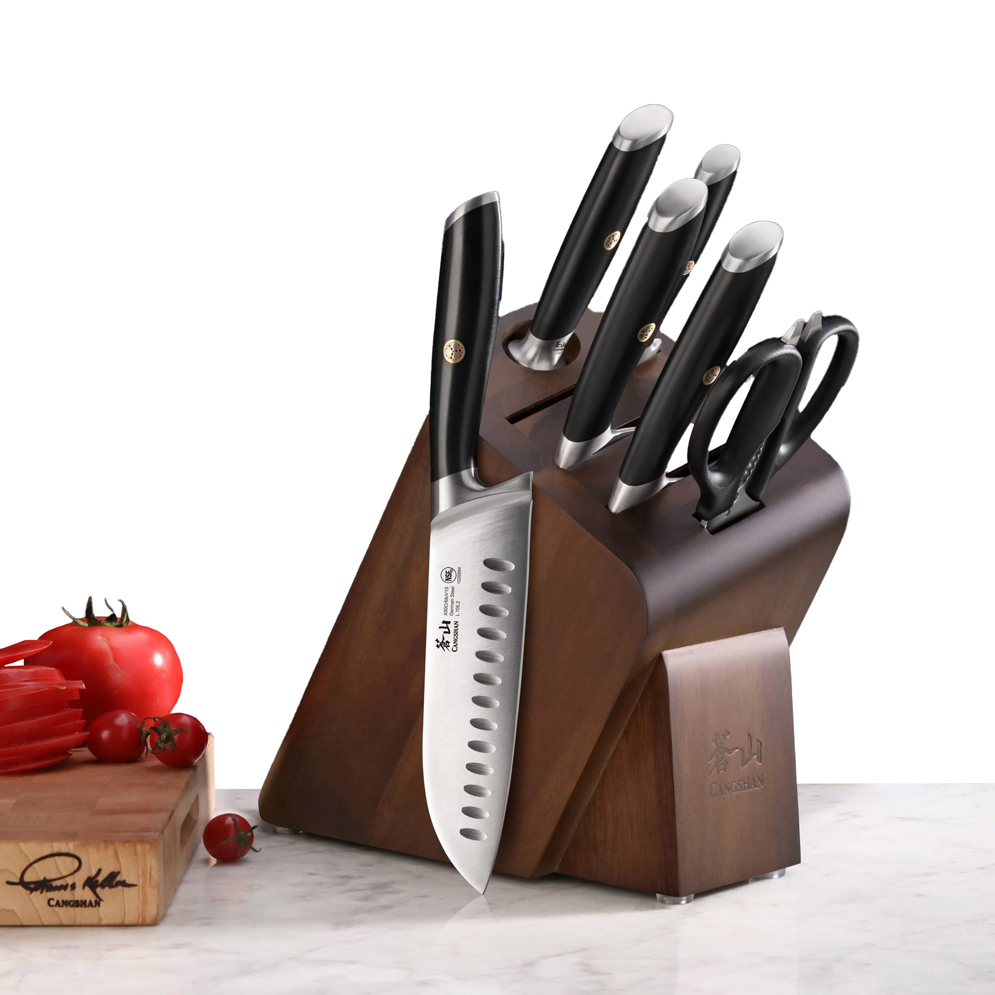 Cangshan L1 Series 7-piece Cleaver Knife Block Set