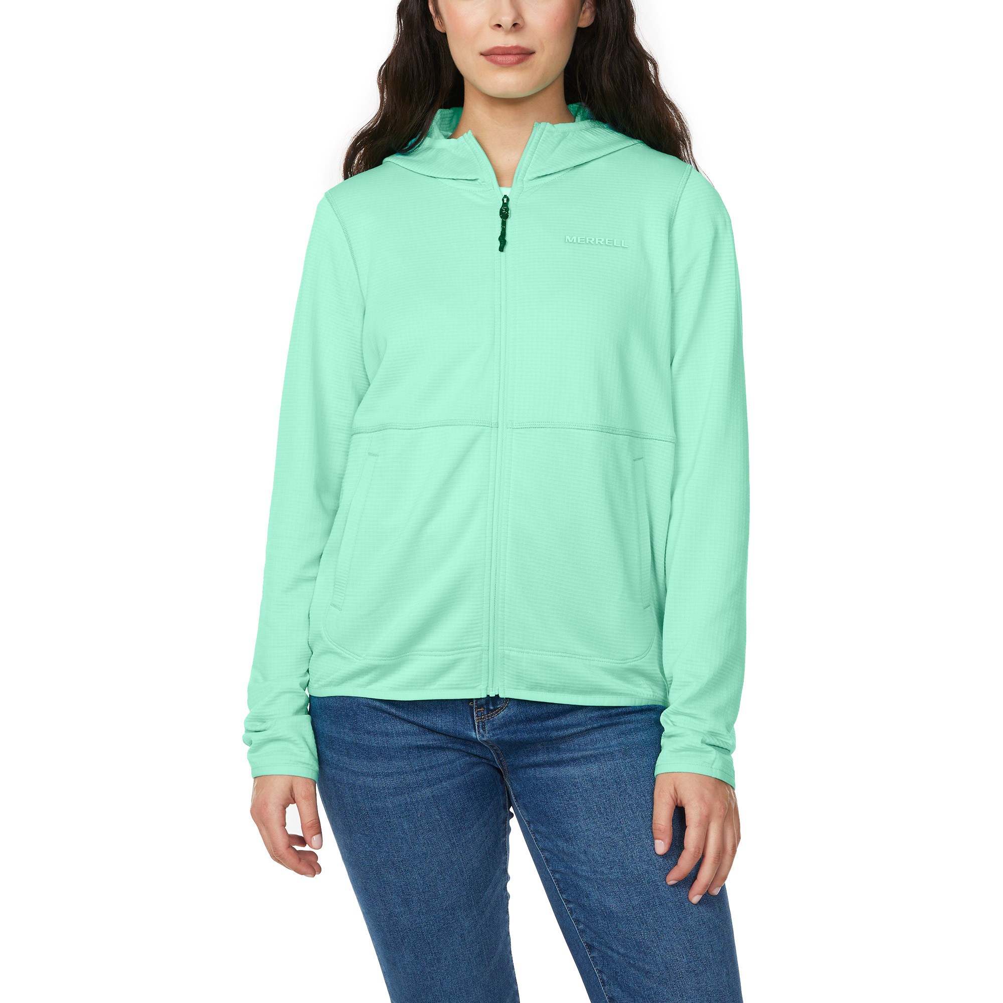 Merrell Women's Grid Fleece Full Zip Hoodie