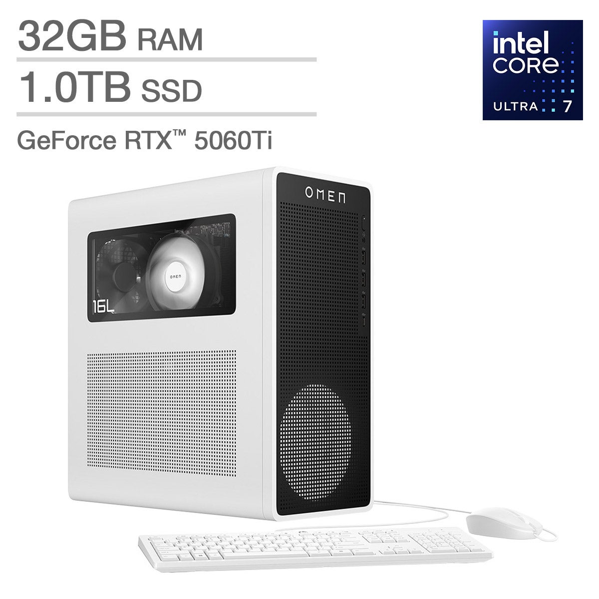 OMEN 16L Gaming Desktop PC - Intel Core Ultra 7 265F - NVIDIA