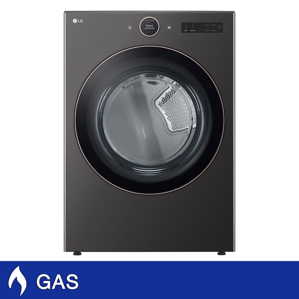 LG 7.4 cu. ft. Capacity Energy Star Smart GAS Dryer with AI Sensor Dry and Turbosteam