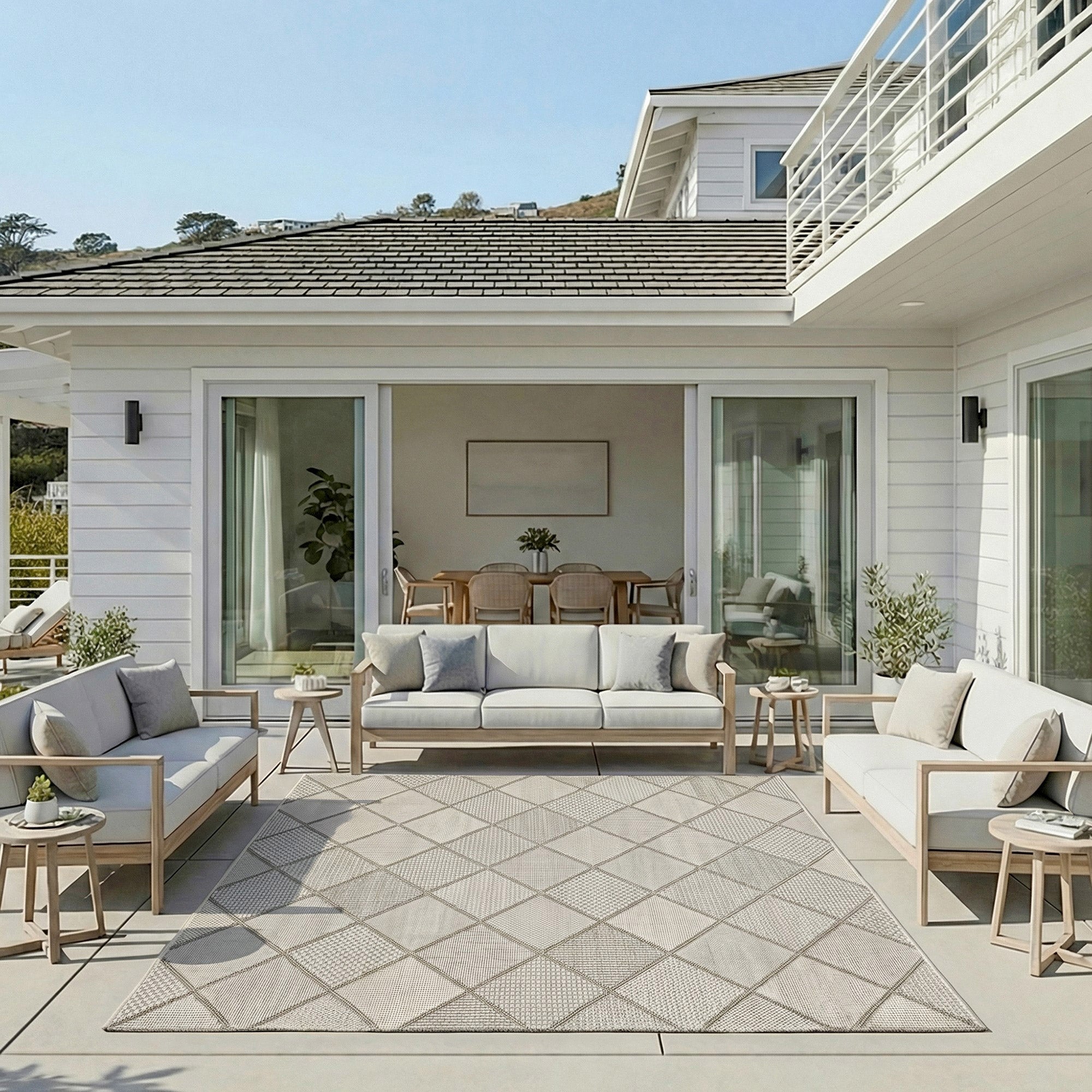 Laguna Indoor/Outdoor Area Rug, Morris Angora Rope, 6'6” x 9'6