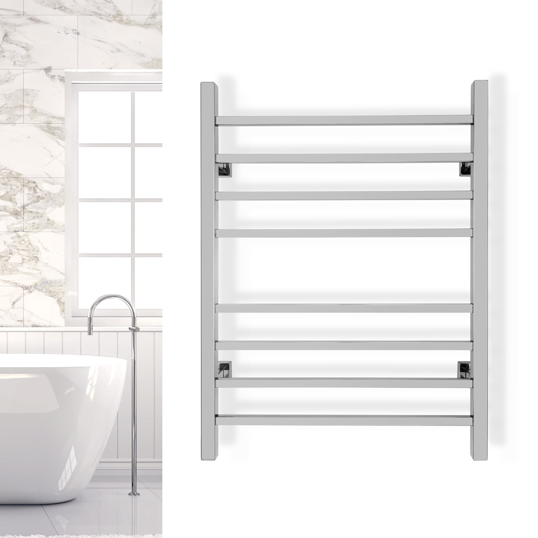 WarmlyYours Sierra 8 Bar Towel Warmer