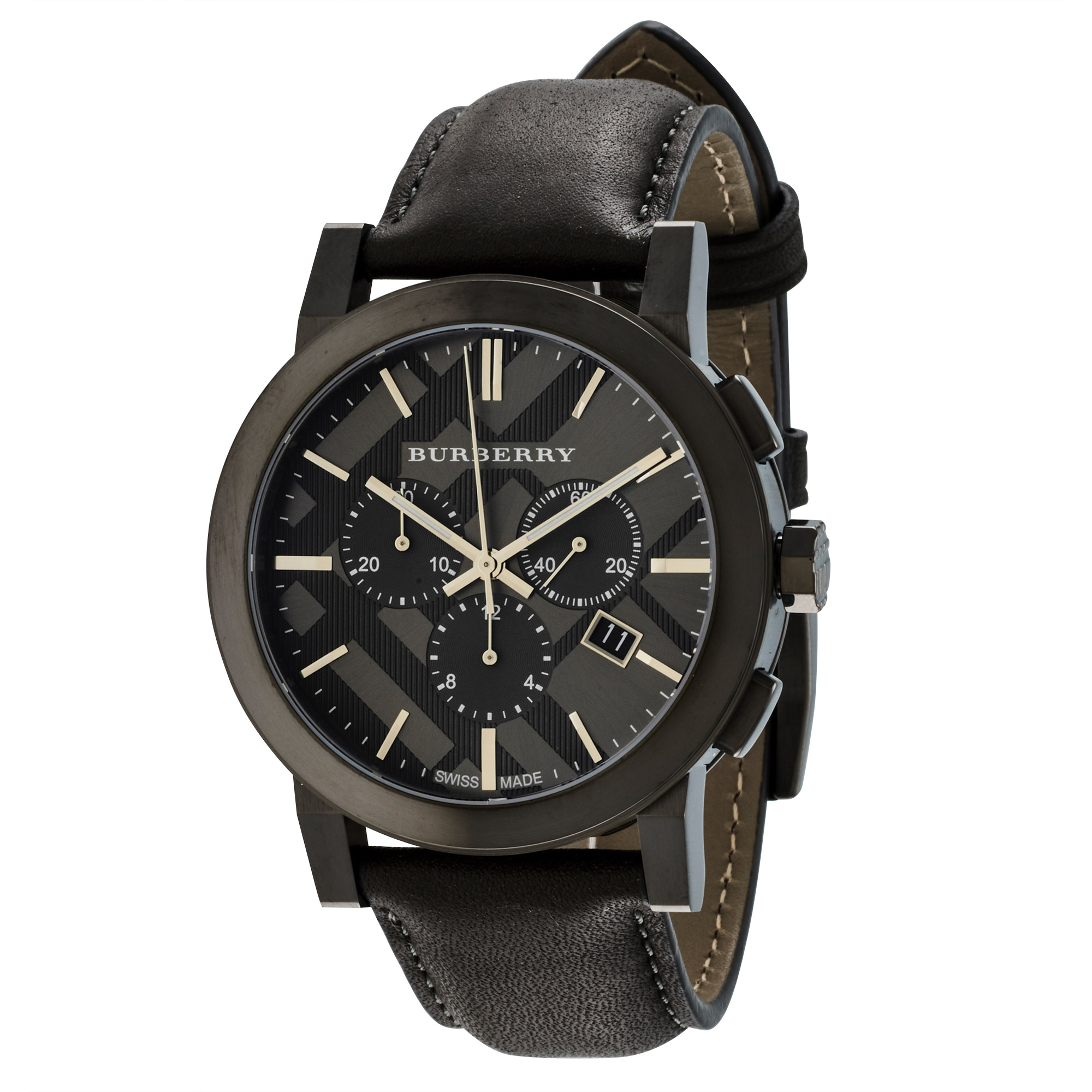 ウネ　Burberrys 11100L ウォッチ 黒 ブラック文字盤 ウネ Burberrys 11100L ウォッチ 黒 ブラック文字盤 ウネ Burberrys