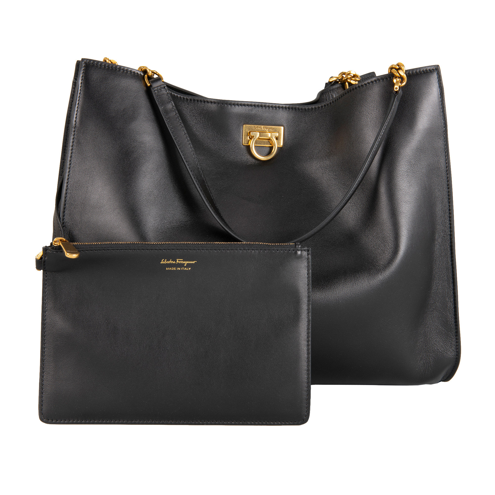 Ferragamo Trifolio Tote Bag, Black | Costco