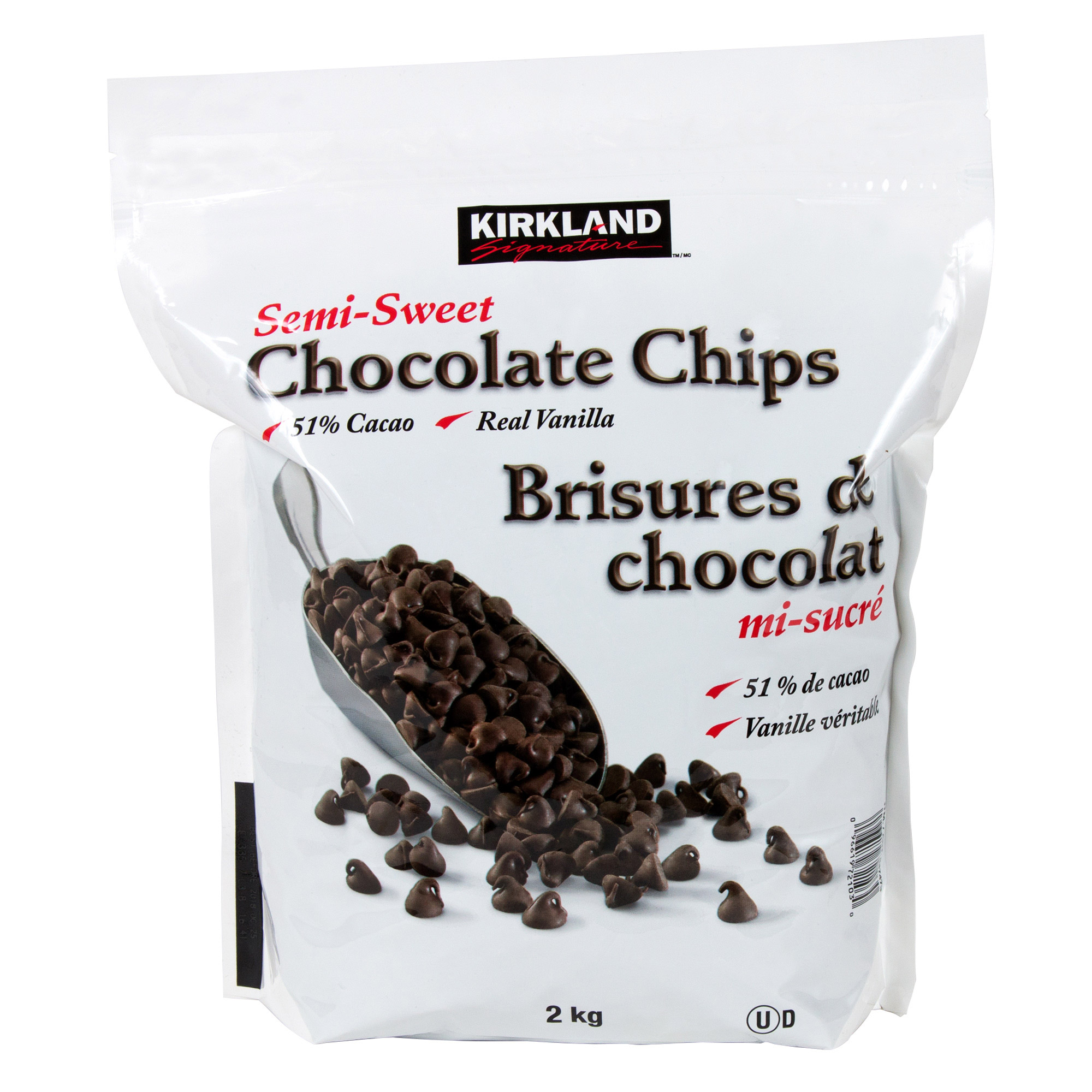 Kirkland Signature Semi-Sweet Chocolate Chips, 2 kg