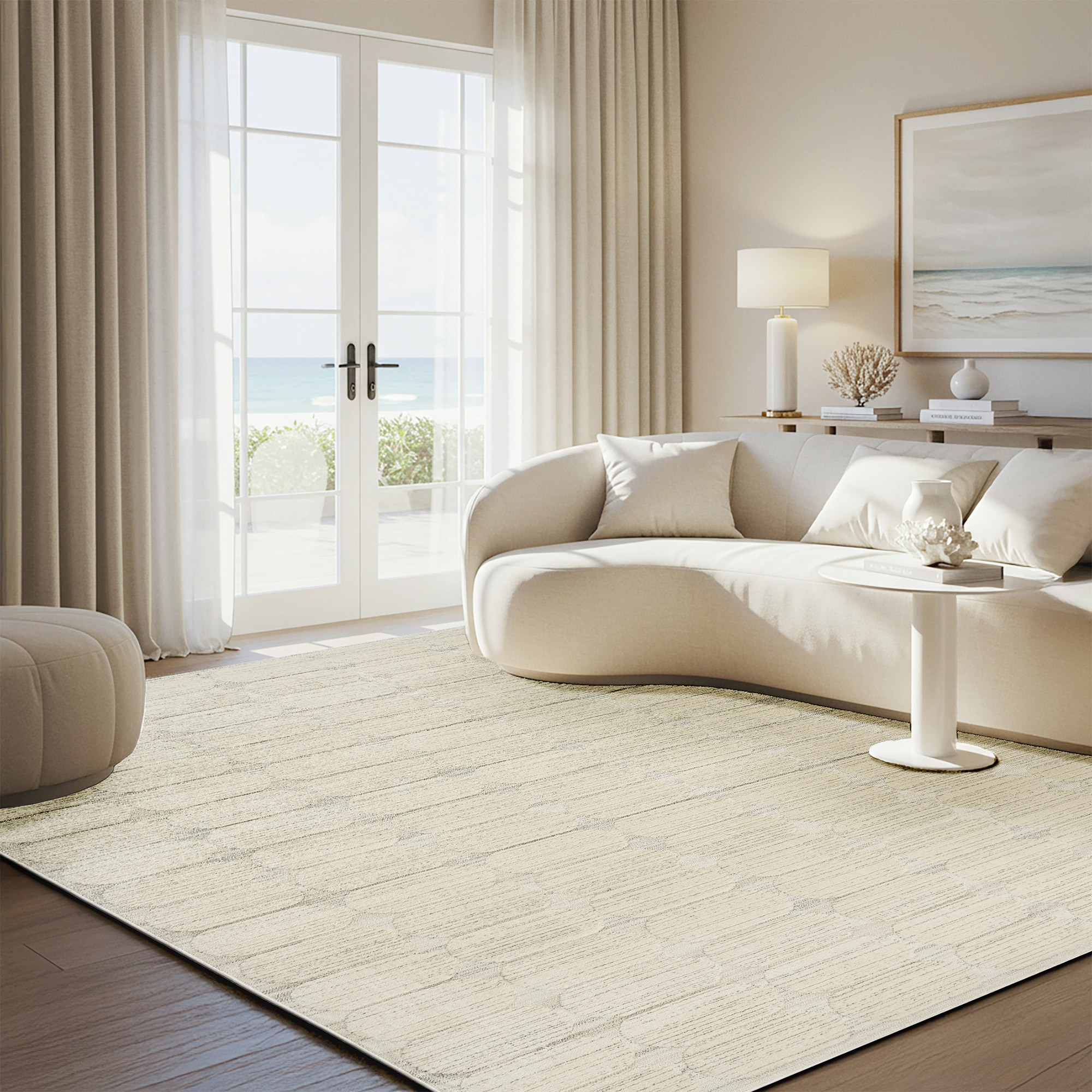 Illume Area Rug Collection  Buto Ivory