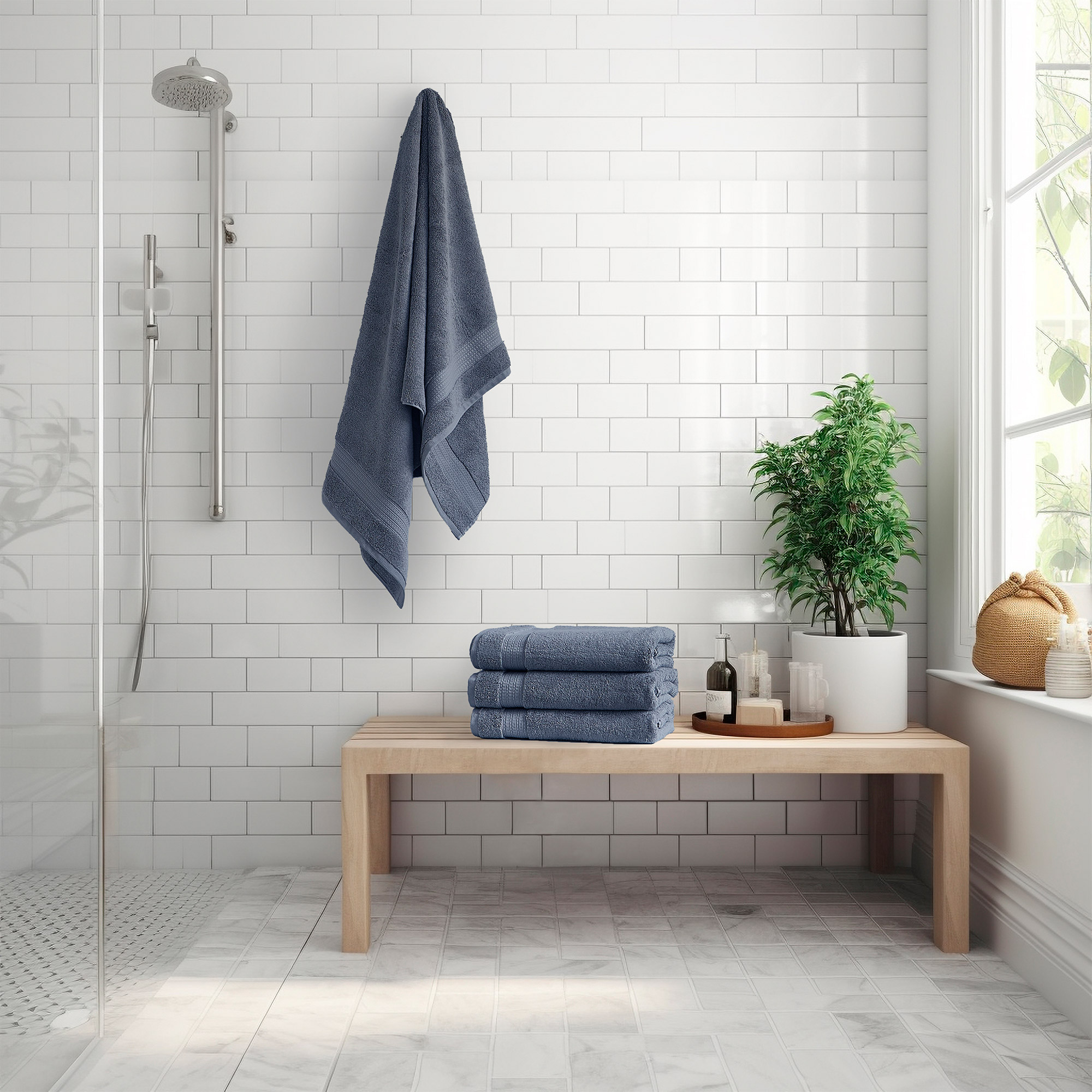 Collection Serene Home Ensemble de 4 serviettes de bain