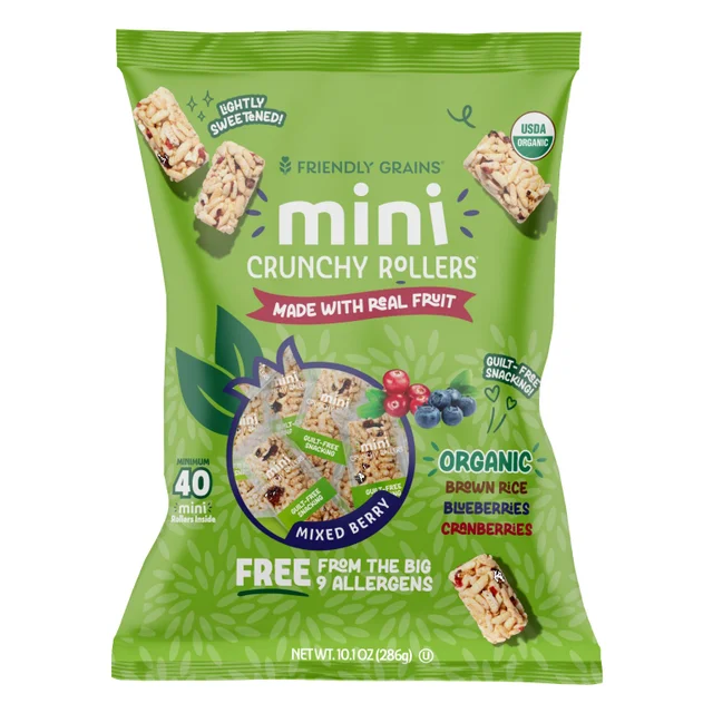 FRIENDLY GRAINS ORGANIC RICE ROLLER MIXED BERRY