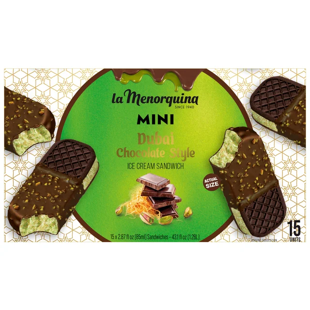LA MENORQUINA DUBAI ICE CREAM SANDWICHES 29.1 OUNCES