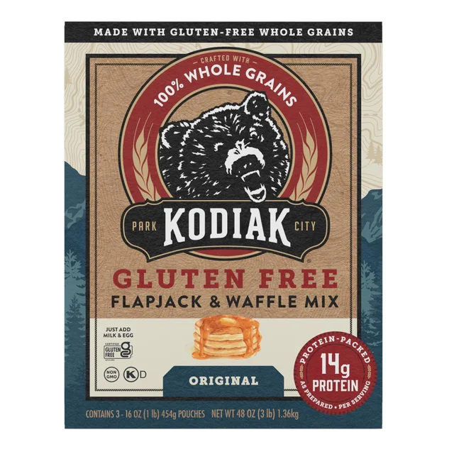 KODIAK POWER CAKES GLUTEN FREE PANCAKE MIX 3 LBS